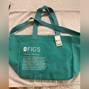 Figs Canvas Tote Surgical Green New without Tag